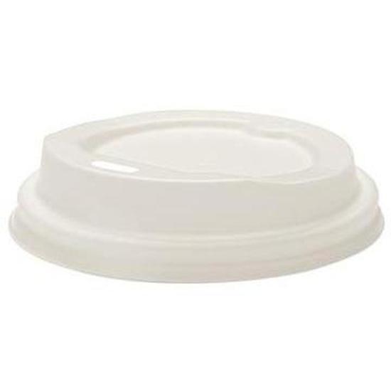 Green Choice CPLA Lids - White - 6oz - Cafe Supply