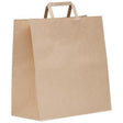 Green Choice Flat Handle Checkout Bag Kraft - Large - Cafe Supply