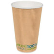 Green Choice Ripple Wall Cup PLA - 16oz - Cafe Supply