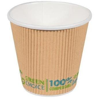 Green Choice Ripple Wall Cup PLA - 8oz - Cafe Supply