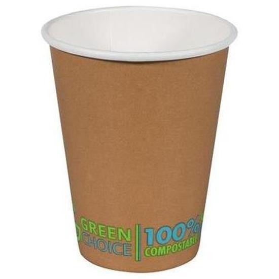 Green Choice Single Wall Cup PLA - 12oz - Cafe Supply