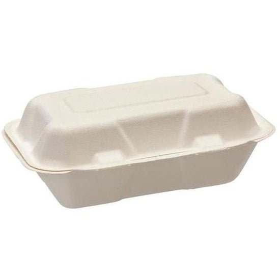 Green Choice Sugar Cane Rectangular Clamshell - Large - Cafe Supply