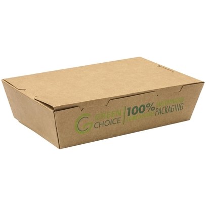 Green Choice Take Away Box Kraft PLA - Medium - Cafe Supply