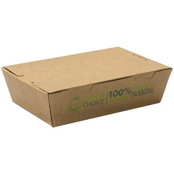 Green Choice Take Away Box Kraft PLA - Small - Cafe Supply