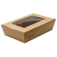 Green Choice Take Away Box Kraft PLA with Window - Medium - Cafe Supply