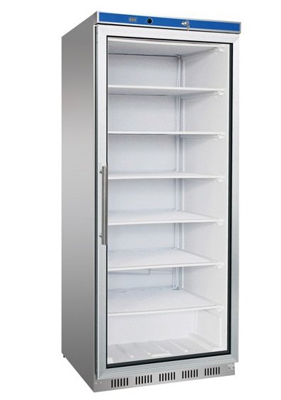 HF600G S/S Display Freezer with Glass Door - Cafe Supply