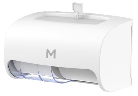 Horizontal Toilet Roll Dispenser - White, 2 Roll Capacity (1) Per Each - Cafe Supply