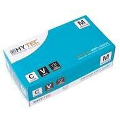 Hytec Clear Vinyl Low Powder Disposable Gloves - Cafe Supply