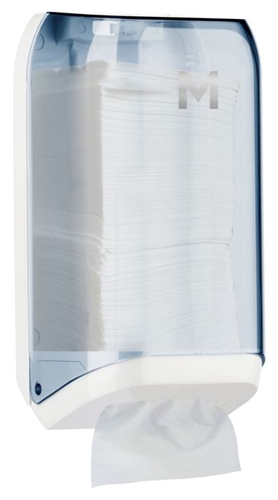 Interleave Toilet Tissue Dispenser - Transparent, 700 Sheet Capacity (1) Per Each - Cafe Supply