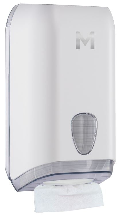 Interleave Toilet Tissue Dispenser - White, 700 Sheet Capacity (1) Per Each - Cafe Supply