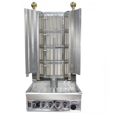 KMB4E Semi-automatic Kebab Machine Natural Gas 4 Burnner - Cafe Supply