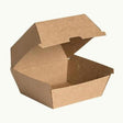 Kraft Burger Box one size- 10.5x10x4cm - Cafe Supply