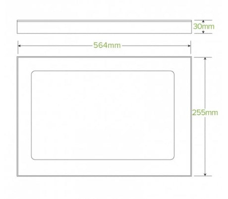 LARGE BIOBOARD CATERING TRAY PLA WINDOW LIDS - Cafe Supply