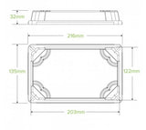 LARGE BIOCANE SUSHI TRAY PLA LID - Cafe Supply