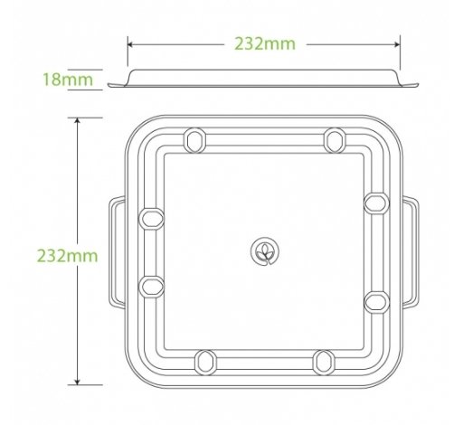 LARGE COMPARTMENT BIOCANE LID - Cafe Supply