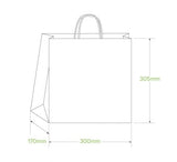 LARGE TWIST HANDLE KRAFT PAPER BAGS - Cafe Supply