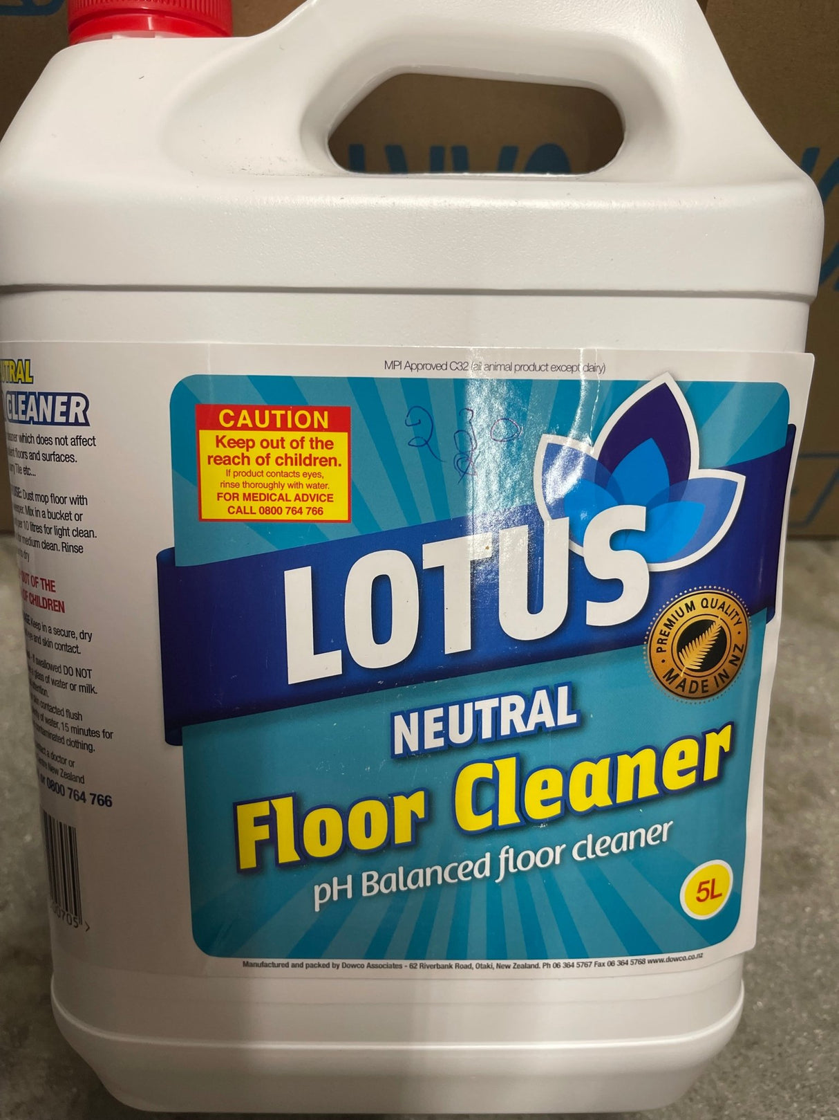Lotus neutral floor cleaner 5ltr - Cafe Supply