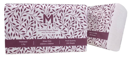 Luxury TAD Ultraslim Paper Towel - White, 230mm x 290mm, 1 Ply (3000) Per Box - Cafe Supply