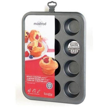 Mastrad 12-Muffin Baking Pan Excellia - Cafe Supply