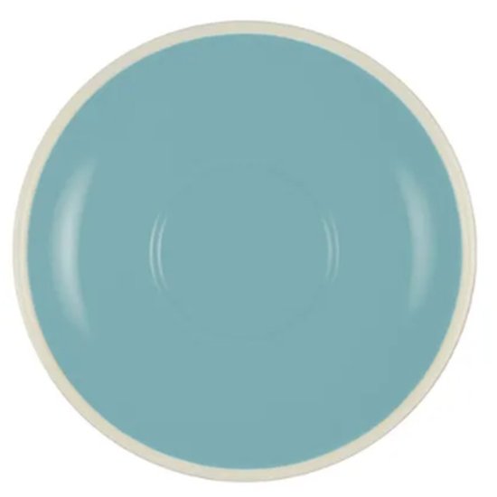 Maya Blue/White Saucer 140Mm - Cafe Supply
