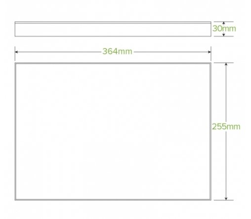 MEDIUM BIOBOARD CATERING TRAY PLA WINDOW LIDS - Cafe Supply