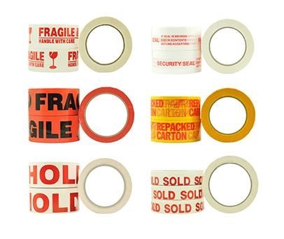 Message Tape Fragile - White/Red, 48mm x 100m x 50mu (36) Per Box - Cafe Supply
