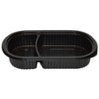 Microwavable Rectangular Container Black - Cafe Supply