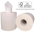 Mini Centre Feed Paper Towel - White, 210mm x 75m, 2 Ply (12) Per Pack - Cafe Supply