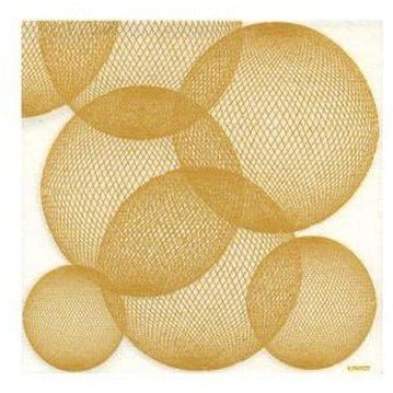 Napkin Balls Gold On White (3) - Cafe Supply