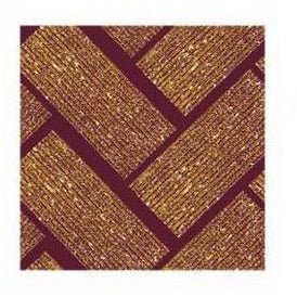 Napkin Cocktail Chevron Lurex Pourpre (3) - Cafe Supply