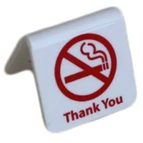 No Smoking Signs White/Red - Cafe Supply