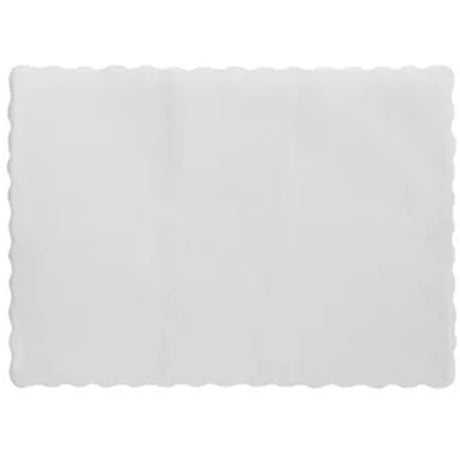 Parego White Tray Mat, Scalloped Edge - Cafe Supply