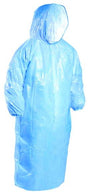 Polyethylene Hooded Ponchos - Blue, 800mm x 1300mm x 30mu (96) Per Box - Cafe Supply