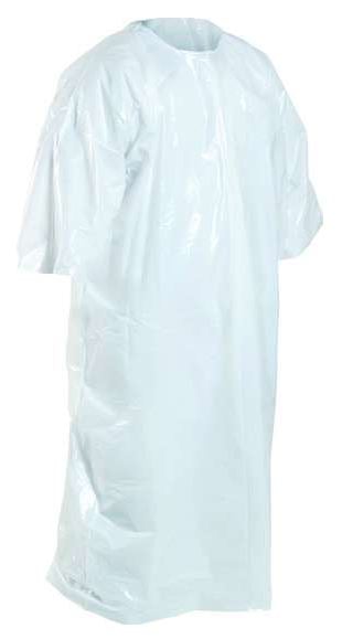 Polyethylene Splash Jacket - White, 800mm x 1300mm x 30mu (200) Per Box - Cafe Supply