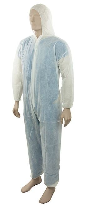 Polypropylene Coverall - White, M, 50gsm Per Each - Cafe Supply