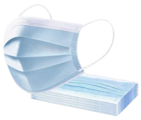 Polypropylene Medical Face Masks - Blue, 3 Ply, Ear Loop Design (50) Per Pack (Available in Stock) - Cafe Supply