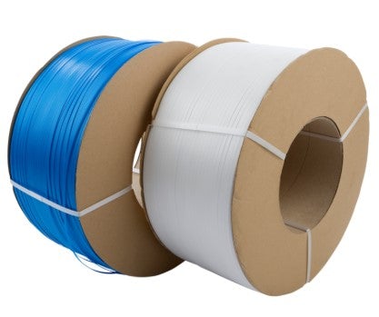 PP Machine Strapping Band - White, 12mm x 3000m, 120kgf (1) Per Roll - Cafe Supply