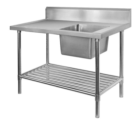 Premium Stainless Steel Single Sink Bench 700mm Deep - Cafe Supply