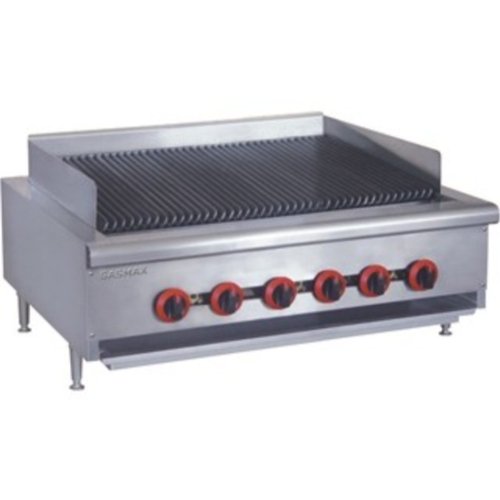 QR-36E Natural Gas 6 Burner Char Grill Top - Cafe Supply