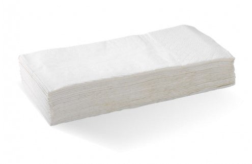Quilted Dinner Napkins 1/8 Fold - White, 400mm x 400mm, 2 Ply (1000) Per Box - Cafe Supply