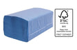 Quilted Slimfold Paper Towel - Blue, 230mm x 230mm, 2 Ply (4000) Per Box - Cafe Supply