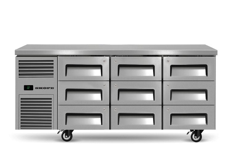 ReFlex 9 Drawer Underbench GN 1/1 Fridge - Cafe Supply