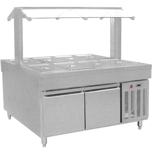 Refrigerated Buffet Bain Marie Centre Servery - Cafe Supply