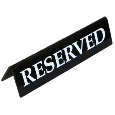 Reserved Sign Black Large - Cafe Supply