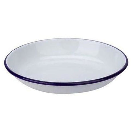 RICE/PASTA PLATE ENAMELWARE WHITE 18CM - Cafe Supply