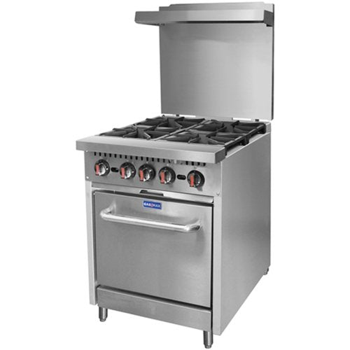 S24(T) Gasmax 4 Burner With Oven Flame Failure - Cafe Supply