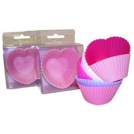 Silicone Muffin Cases Heart Shape (3) - Cafe Supply