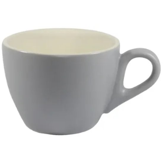 Silver Ice/Wht Matt Flat White Cup 160Ml - Cafe Supply