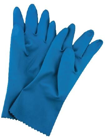 Silverline Latex Gloves - Blue, Large (192) Per Box - Cafe Supply