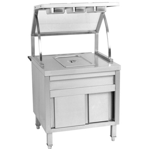 Single Pan Heated Bain Marie Cabinet - Cafe Supply